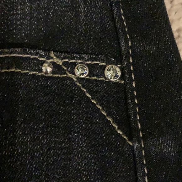 White House Black Market Black Denim Skirt Size 6 - Picture 2 of 5